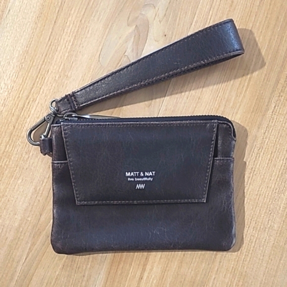 Matt & Nat Brown Vegan Leather Wristlet Wallet - Picture 7 of 9